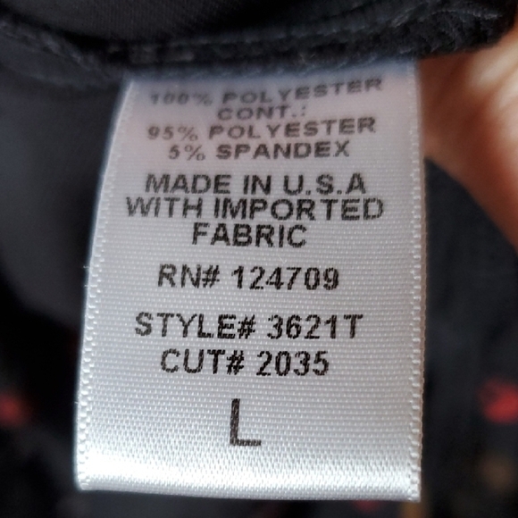 Kasper Black Tunic with Red and White Accents Nwt - Picture 4 of 10